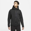 Nike Sportswear Tech Fleece Men's Washed Full-zip Hoodie In Black/black