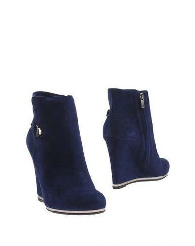 Le Silla Ankle Boots In Blue