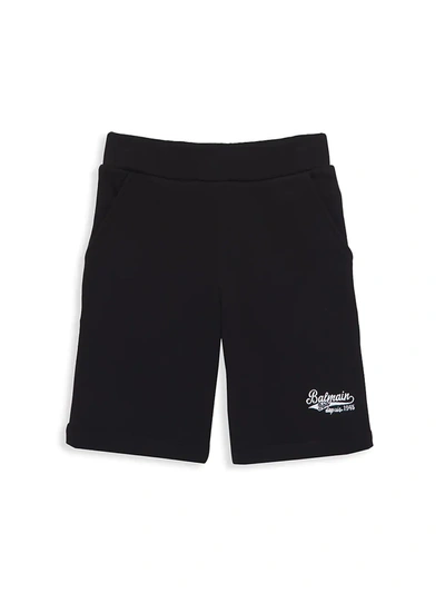 Balmain Kids' Little Boy's & Boy's Logo Sweat Shorts In Black