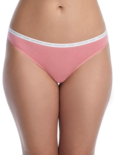 Calvin Klein Ck One Cotton Singles Thong Underwear Qd3783 In Inspired