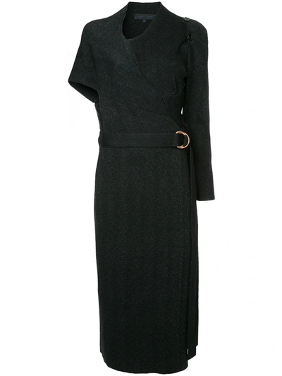 Proenza Schouler Belted Wrap Dress In Black