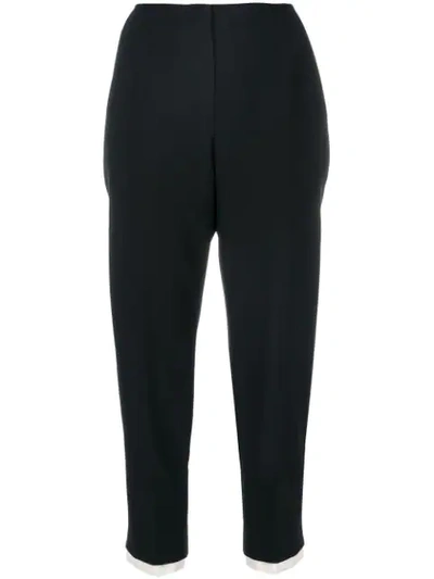 Alexander Mcqueen Cropped Tailored Trousers In Black