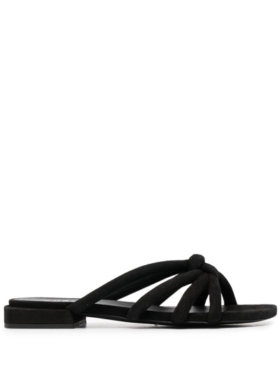 Furla Knot-detail Sandals In Black