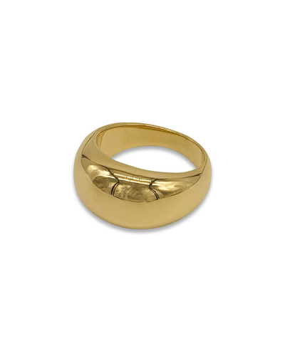 Adornia 14k Plated Dome Ring In Yellow