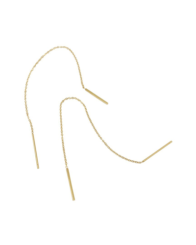 Adornia 14k Plated Threader Earrings In Yellow Gold-tone