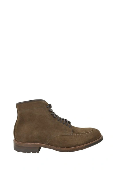 Alden Shoe Company Alden Mocc Toe Boot In Dark Brown Suede