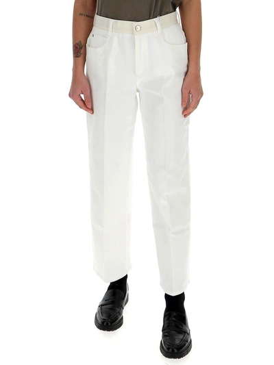 Stella Mccartney White Cropped Straight-leg Jeans