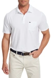 Vineyard Vines Edgartown Pocket Performance Polo In White Cap