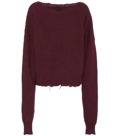 Ben Taverniti Unravel Project Oversized Wool And Cashmere Sweater In Purple
