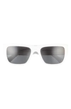 Versace Men's Square Sunglasses, 56mm In White/ Dark Grey