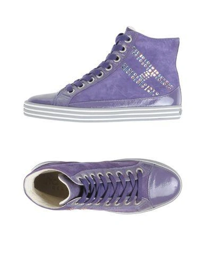 Hogan Rebel Sneakers In Purple
