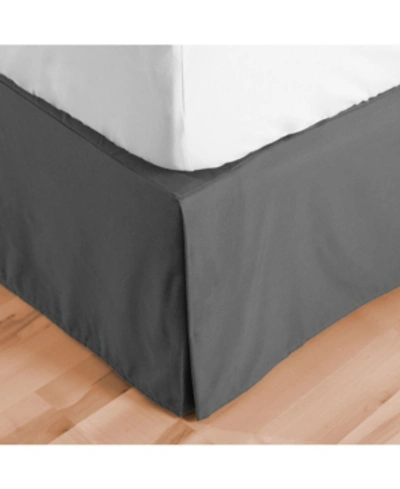 Bare Home Double Brushed Bed Skirt, Full Xl In Gray