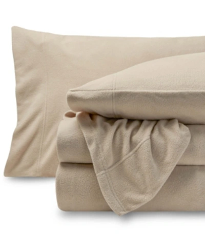 Bare Home Fleece Sheet Set, Full In Sand