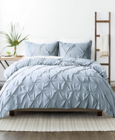 Ienjoy Home Ultra Soft 3-pc. Pinch Pleat Duvet Cover Set, King/california King In Light Blue