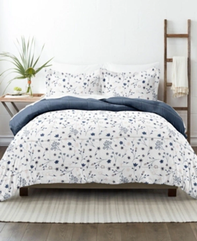Ienjoy Home Home Collection Premium Down Alternative Forget Me Not Reversible Comforter Set, King/california Kin