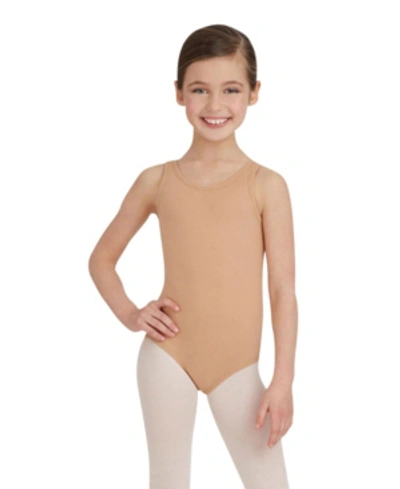 Capezio Kids' Big Girls Camisole Leotard With Adjustable Straps In Nude Or Na