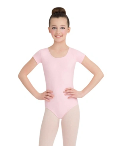 Capezio Kids' Little And Big Girls Short Sleeve Leotard In Scarlet