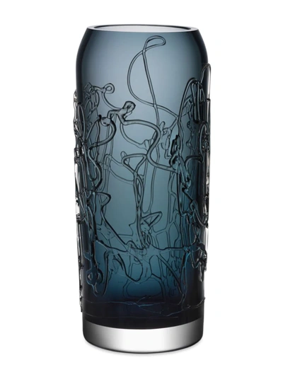 Kosta Boda Twine Vase, Large In Gray