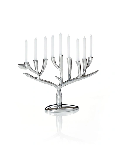 Nambe Tree Of Life Menorah In Silver