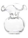 Vietri Hibiscus Glass Clear Bud Vase In White