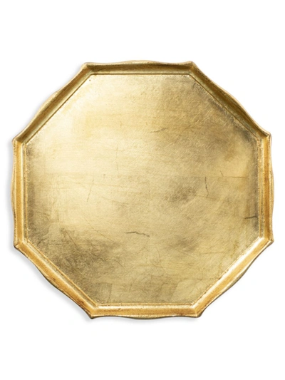 Vietri Florentine Wooden Accessories Gold Octagonal Tray