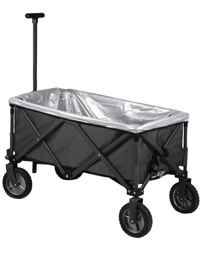 Picnic Time By  Adventure Wagon Elite Portable Utility Wagon With Table & Liner In Grey