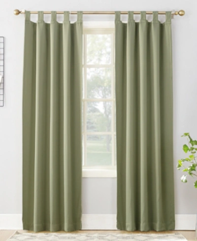 Sun Zero Cyrus Thermal Blackout Back Tab Curtain Panel, 96" L X 40" W In Olive Green