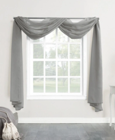No. 918 Sheer Voile Rod Pocket Curtain Panel, 216" X 59" In Charcoal