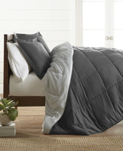 Ienjoy Home Restyle Your Room Reversible Comforter Set By The Home Collection, Twin/twin Xl In Gray