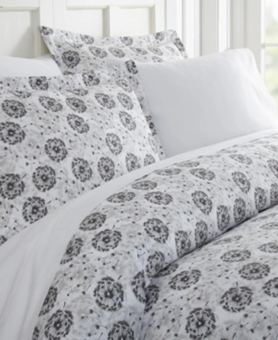 Ienjoy Home Tranquil Sleep Patterned Duvet Cover Set By The Home Collection, King/cal King In Light Grey Make A Wish