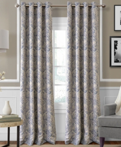 Elrene Closeout!  Julianne Paisley 52" X 95" Blackout Curtain Panel In Gray