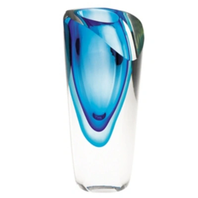 Badash Crystal Azure Vase In Multi