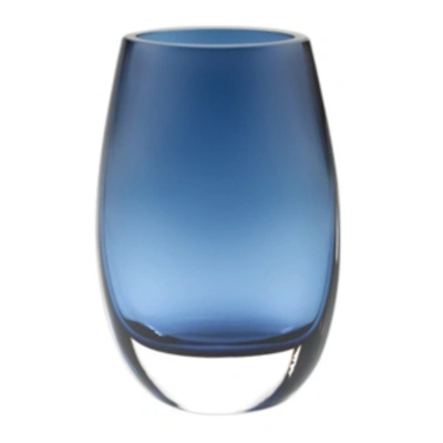 Badash Crystal Crescendo Midnight Blue Vase In Clear