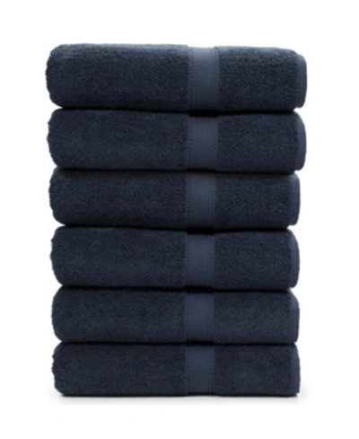 Linum Home Sinemis 6-pc. Bath Towel Set Bedding In Navy