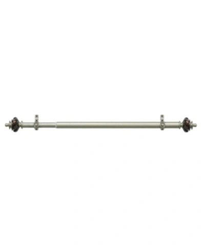 Achim Camino Decorative Rod & Finial Aspen, 48"-86 " In Silver/mahogany