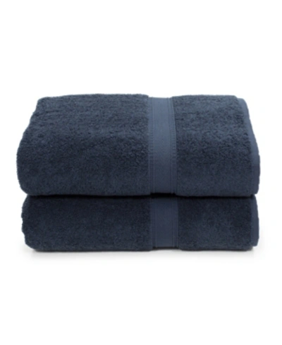 Linum Home Sinemis 2-pc. Bath Towel Set Bedding In Navy