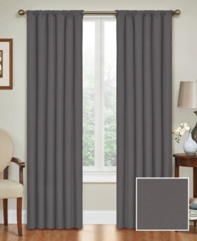 Eclipse Kendall 42" X 63" Blackout Curtain Panel In Charcoal