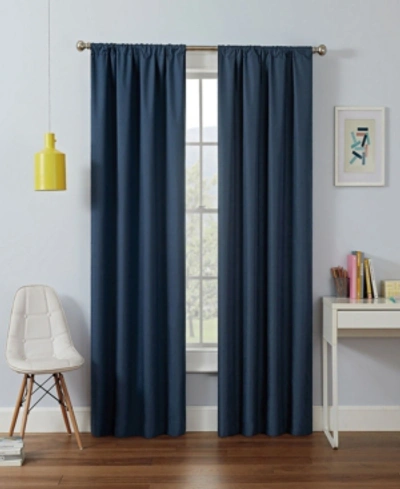 Eclipse Kendall Blackout Panel, 42" X 63" In Denim