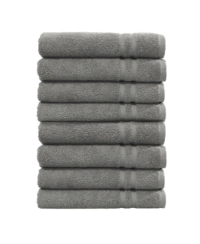 Linum Home Denzi 8-pc. Hand Towel Set Bedding In Dark Grey