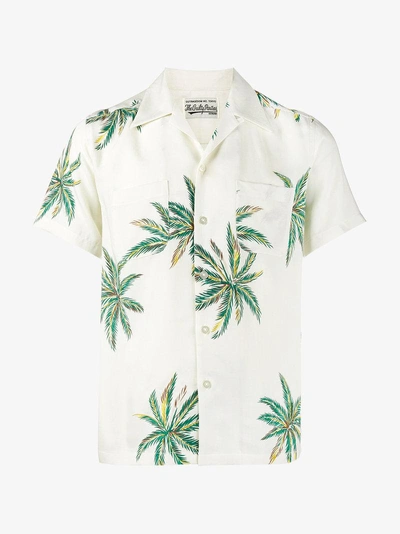 Wacko Maria Palms Hawaiian Shirt In Beige