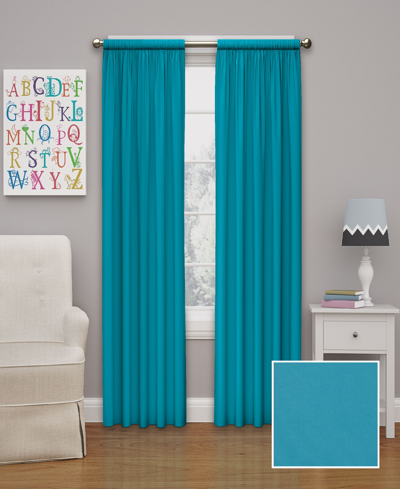 Eclipse Kids Microfiber Thermaback Blackout Panel, 42" X 63" In Rich Teal