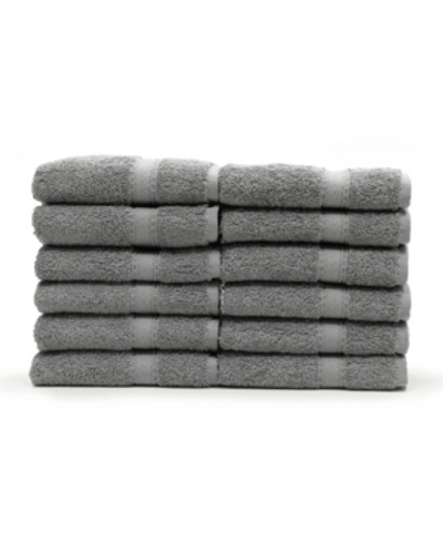 Linum Home Sinemis 12-pc. Washcloth Set Bedding In Dark Grey