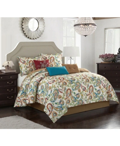 Nanshing Autumn Paisley 7-piece California King Comforter Set Bedding In Multi