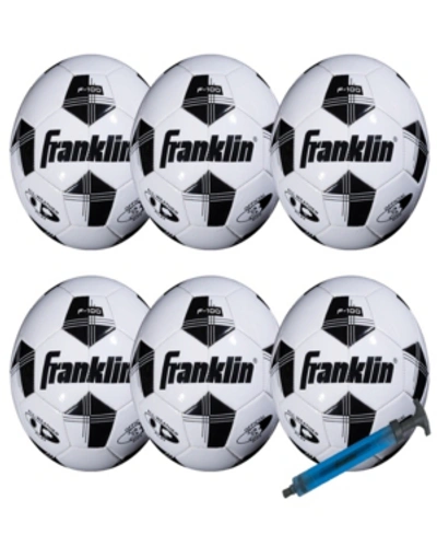 Franklin Sports Size 3 Comp 100 6 Pack Of Soccerballs Pump In Black
