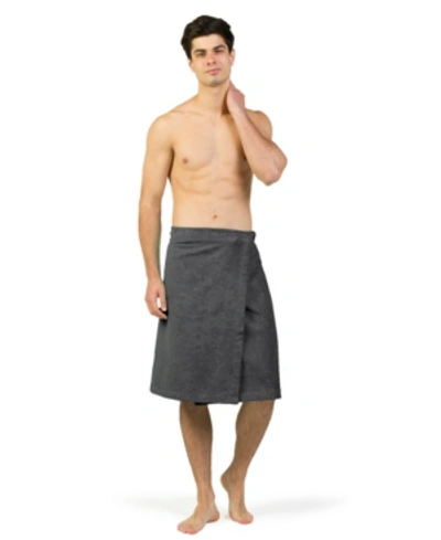 Linum Home Men's Terry Bath Wrap Bedding In Gray