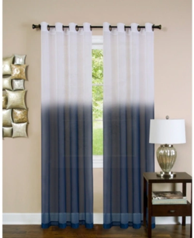 Achim Essence Window Curtain Panel, 52x63 In Blue