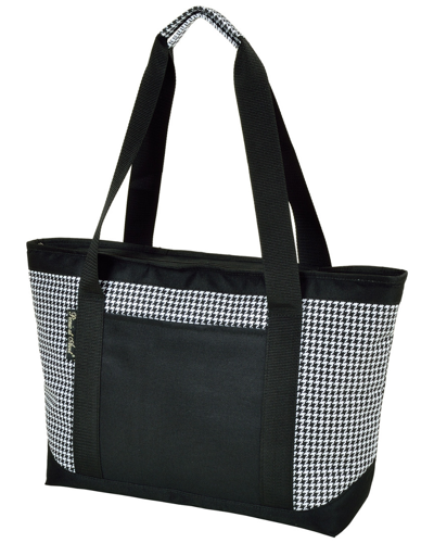 Picnic At Ascot Houndstooth Large Insulated Tote In White