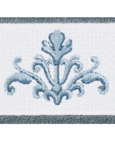Linum Home Turkish Cotton Scarlet Embellished Washcloth Bedding In Teal
