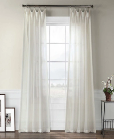 Exclusive Fabrics & Furnishings Sheer Curtain Panel, 50" X 120" In White