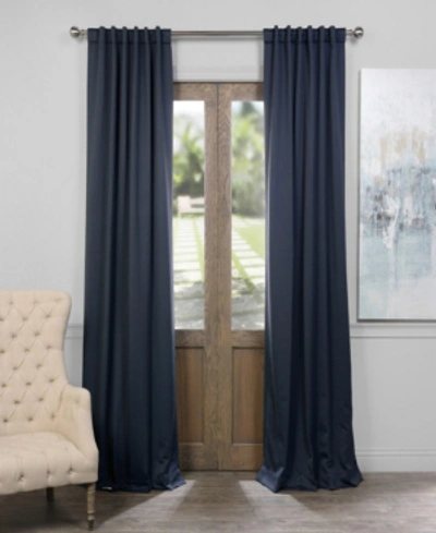 Exclusive Fabrics & Furnishings Blackout Curtain Panel, 50" X 108" In Navy